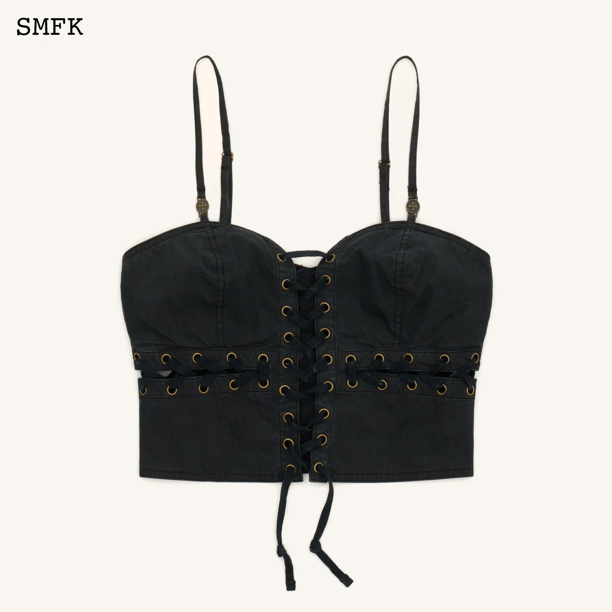 ANCIENT MYTH VIPER CROSS WORKWEAR VEST TOP IN BLACK