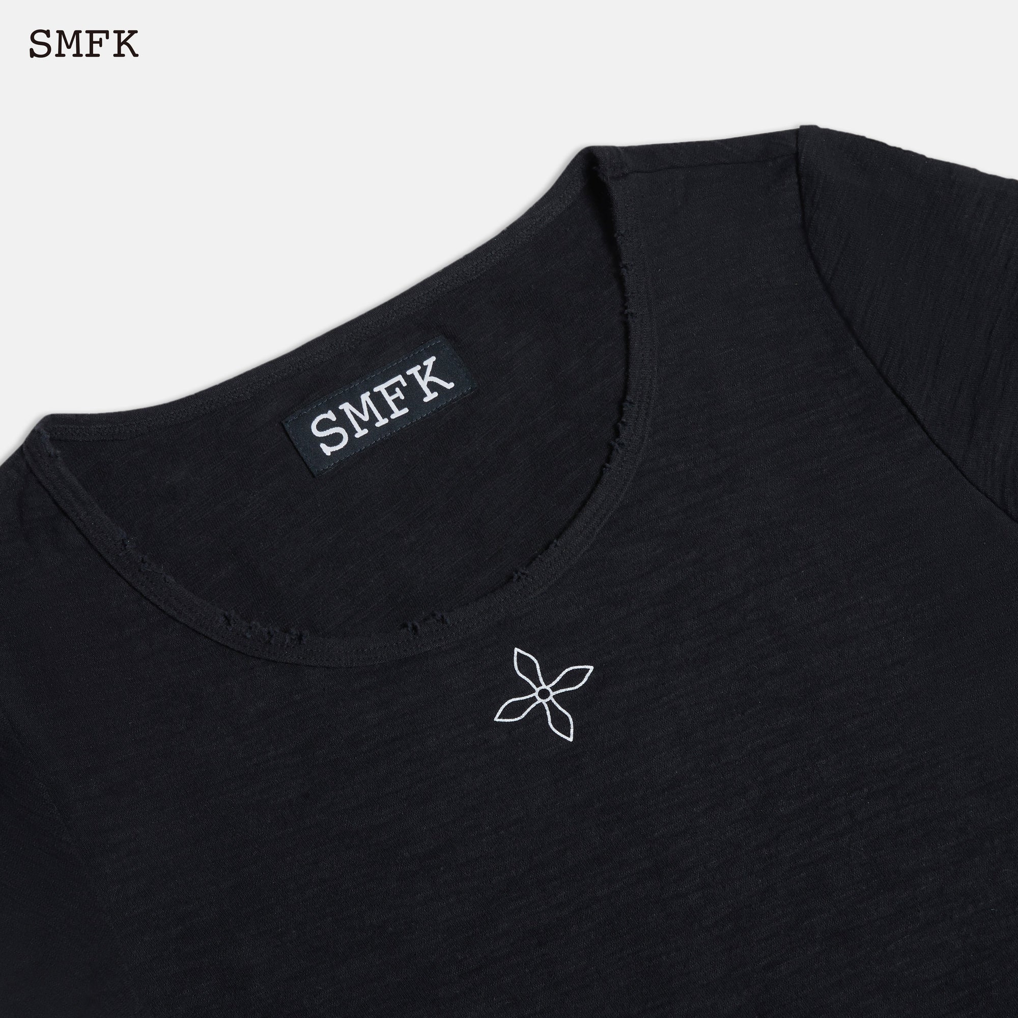 COMPASS BLACK NIGHT FLOWER BIKER TEE SKY BLACK UT002B