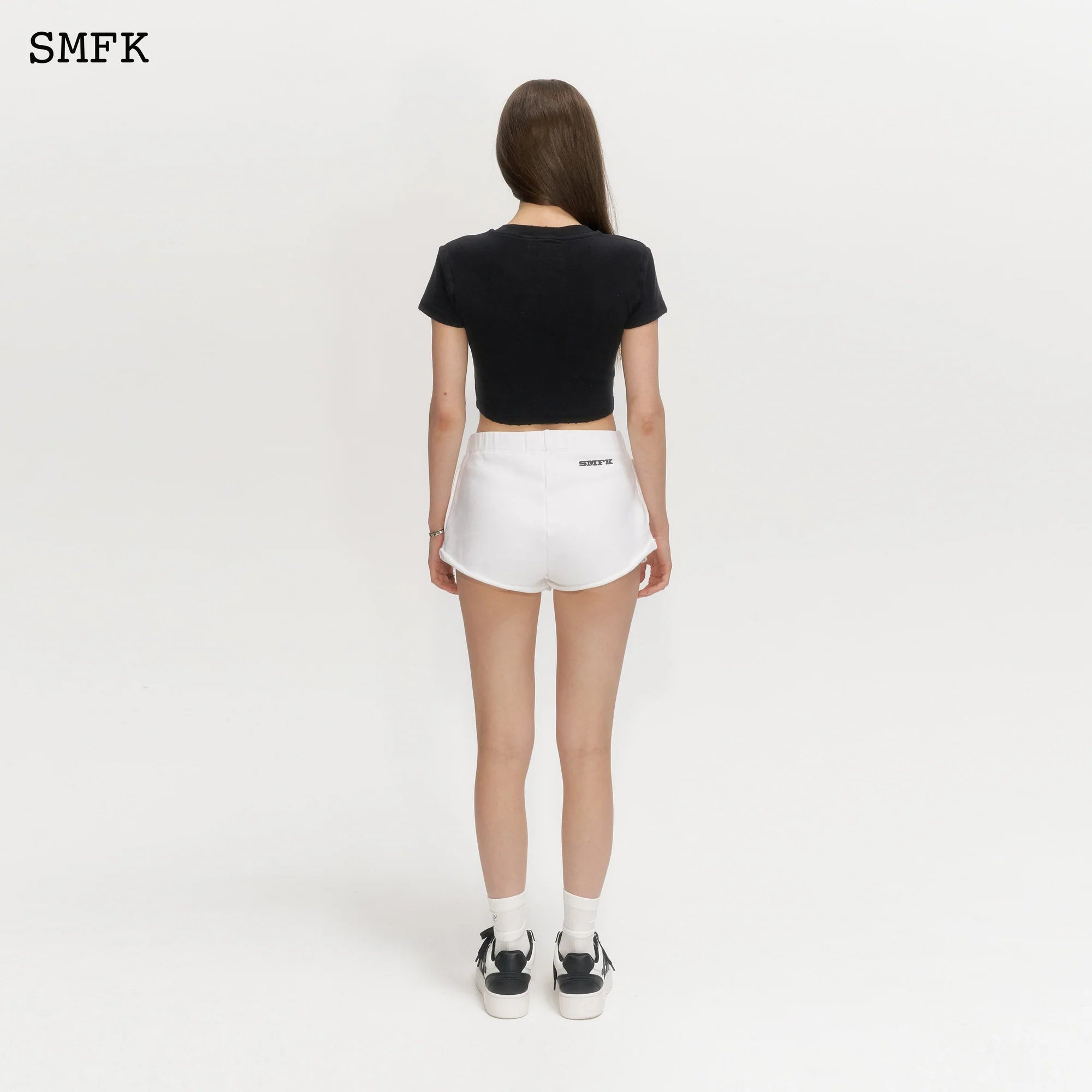 SMFK COMPASS ACADEMY WHITE SHORT JOGGING PANTS