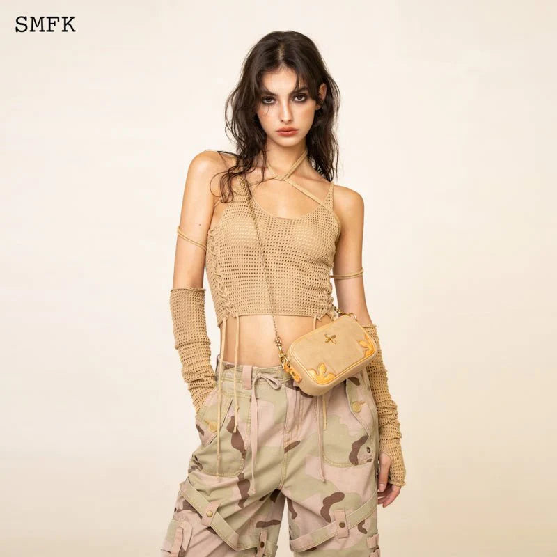 SMFK COMPASS ADVENTURE WHEAT SHOULDER BAG WITH CHAIN B0001FC