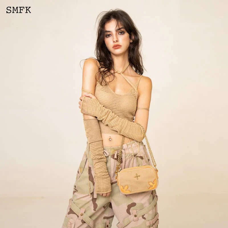 SMFK COMPASS ADVENTURE WHEAT SHOULDER BAG WITH CHAIN B0001FC