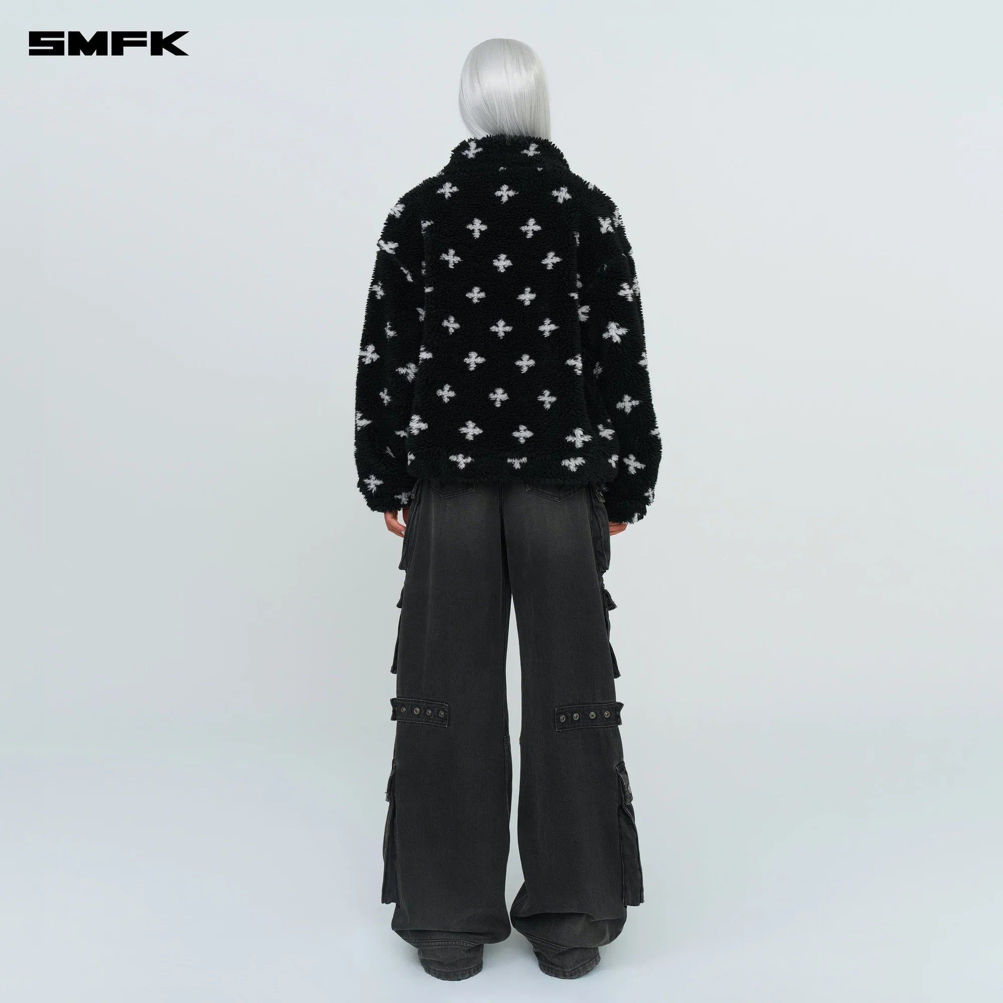 COMPASS BLACK GARDEN OUTDOOR FURRY JACKET