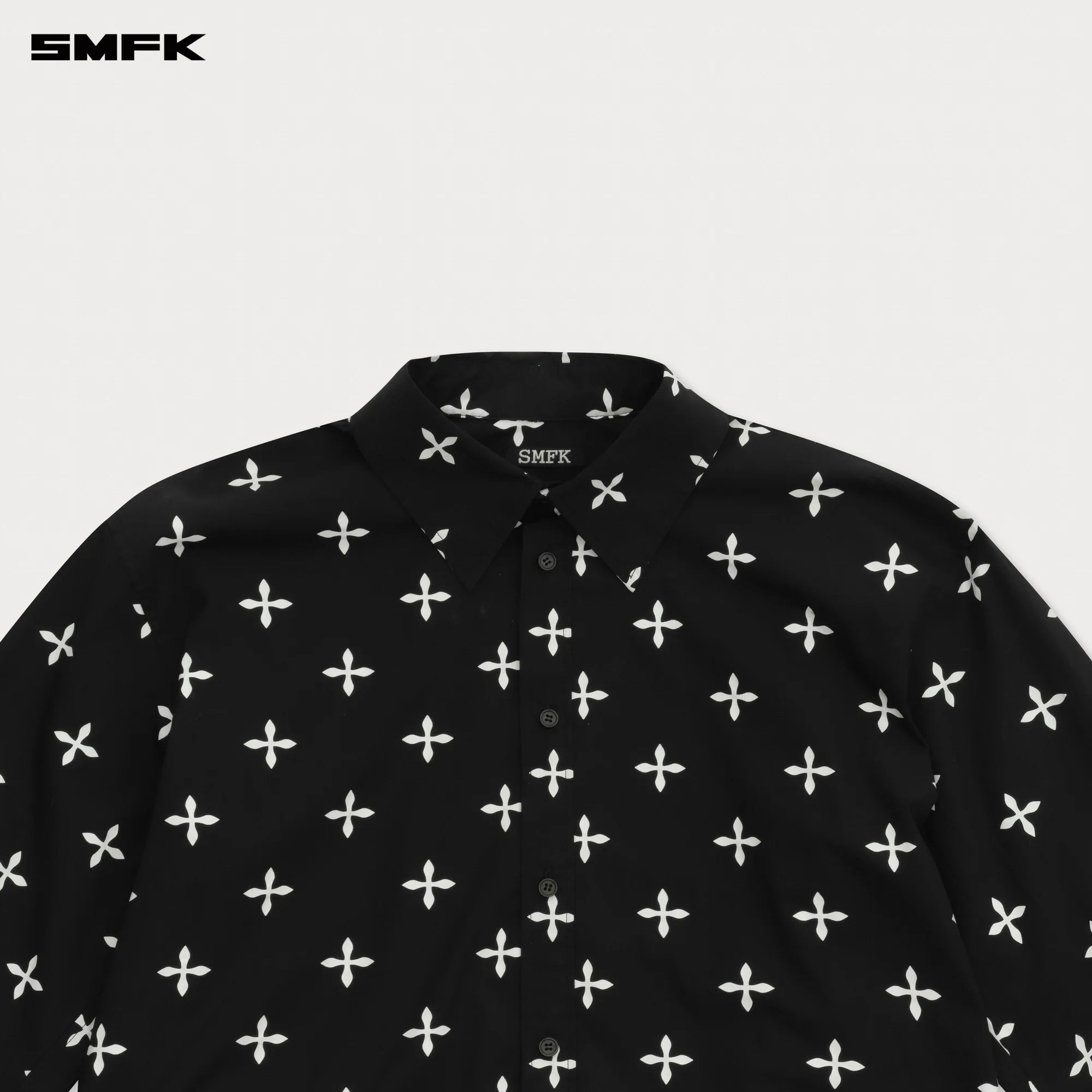COMPASS BLACK GARDEN OVERSIZE SHIRT
