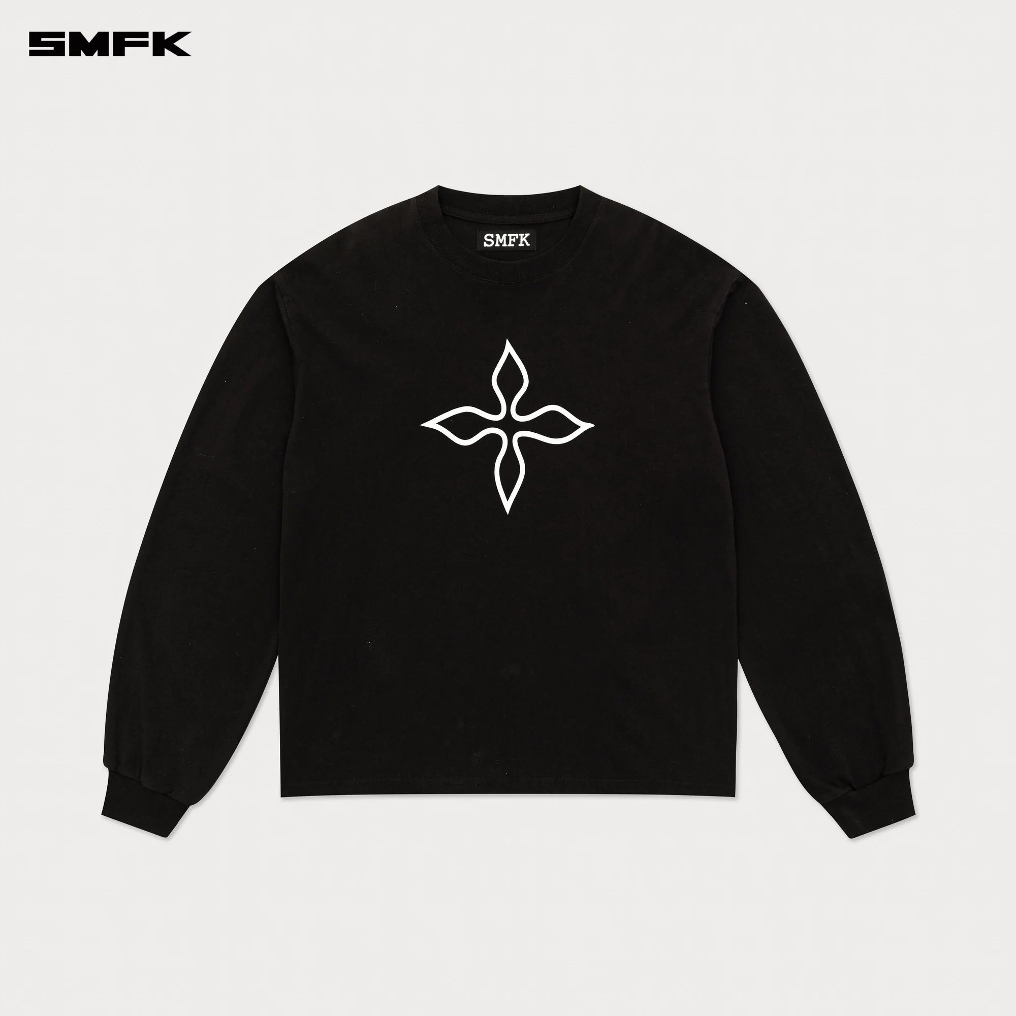 COMPASS BLACK MAGNOLIA OVERSIZE SWEATSHIRT CP016B