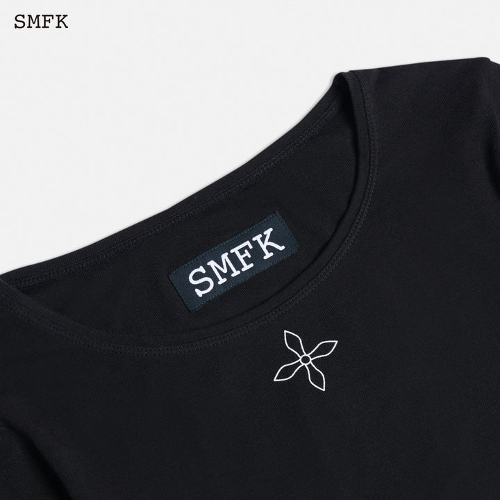 SMFK COMPASS BLACK NIGHT FLOWER DANCE FLEECE MIDNIGHT BLACK ULS04B