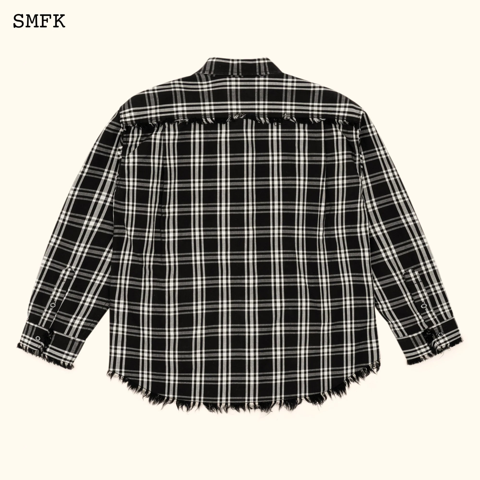 Compass Black Plaid Workwear Style Shirt