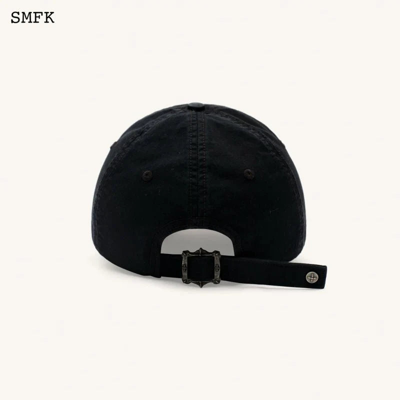 SMFK COMPASS CLASSIC CROSS BASEBALL CAP IN BLACK