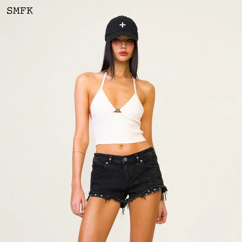 SMFK COMPASS CLASSIC CROSS BASEBALL CAP IN BLACK