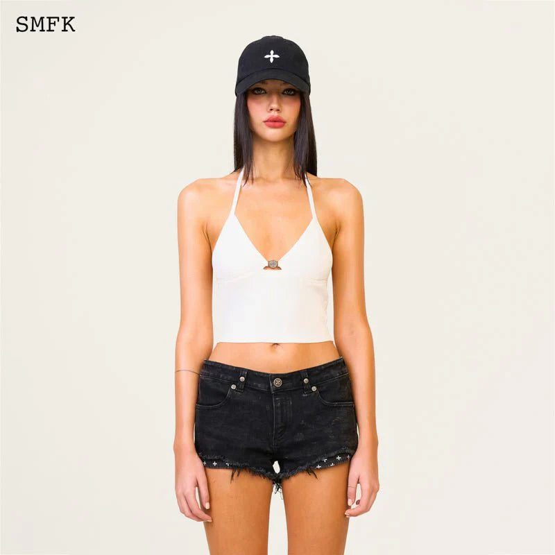 SMFK COMPASS CLASSIC CROSS BASEBALL CAP IN BLACK
