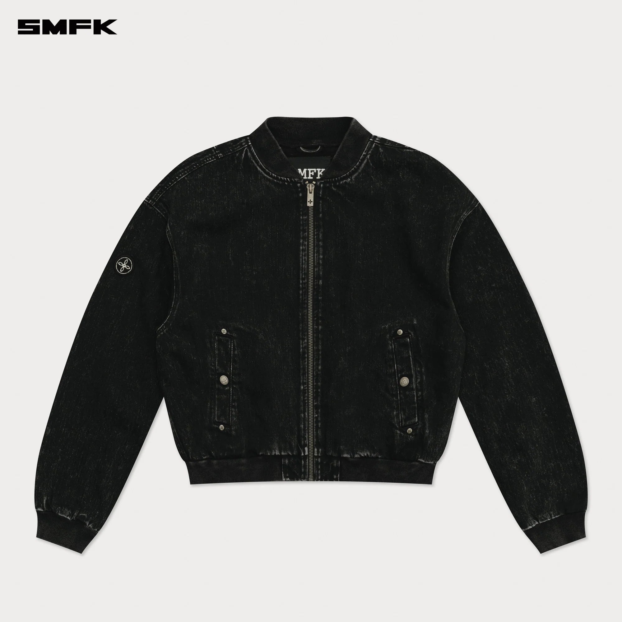 COMPASS CLASSIC CROSS BASEBALL JACKET BLACK
