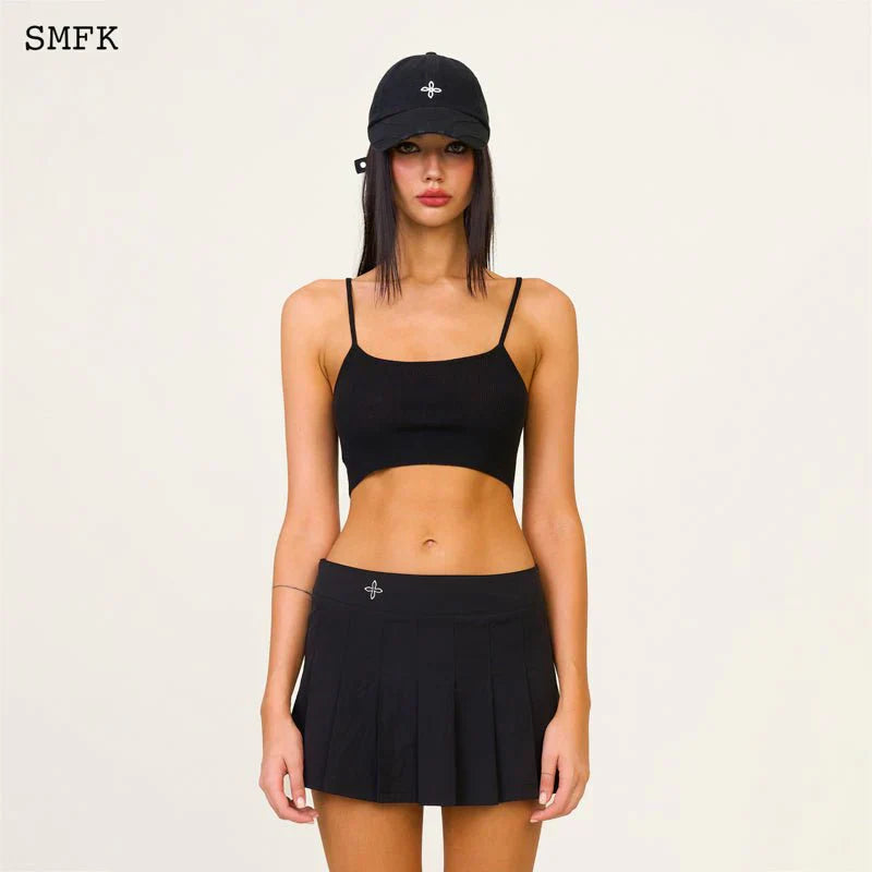 SMFK COMPASS CLASSIC CROSS CHAIN BASEBALL CAP IN BLACK