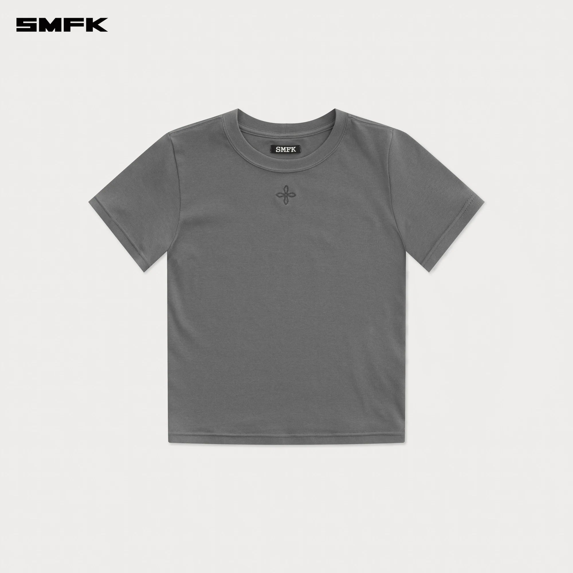 COMPASS CLASSIC CROSS CHAIN DARK GRAY SLIM FIT SPORTS TEE