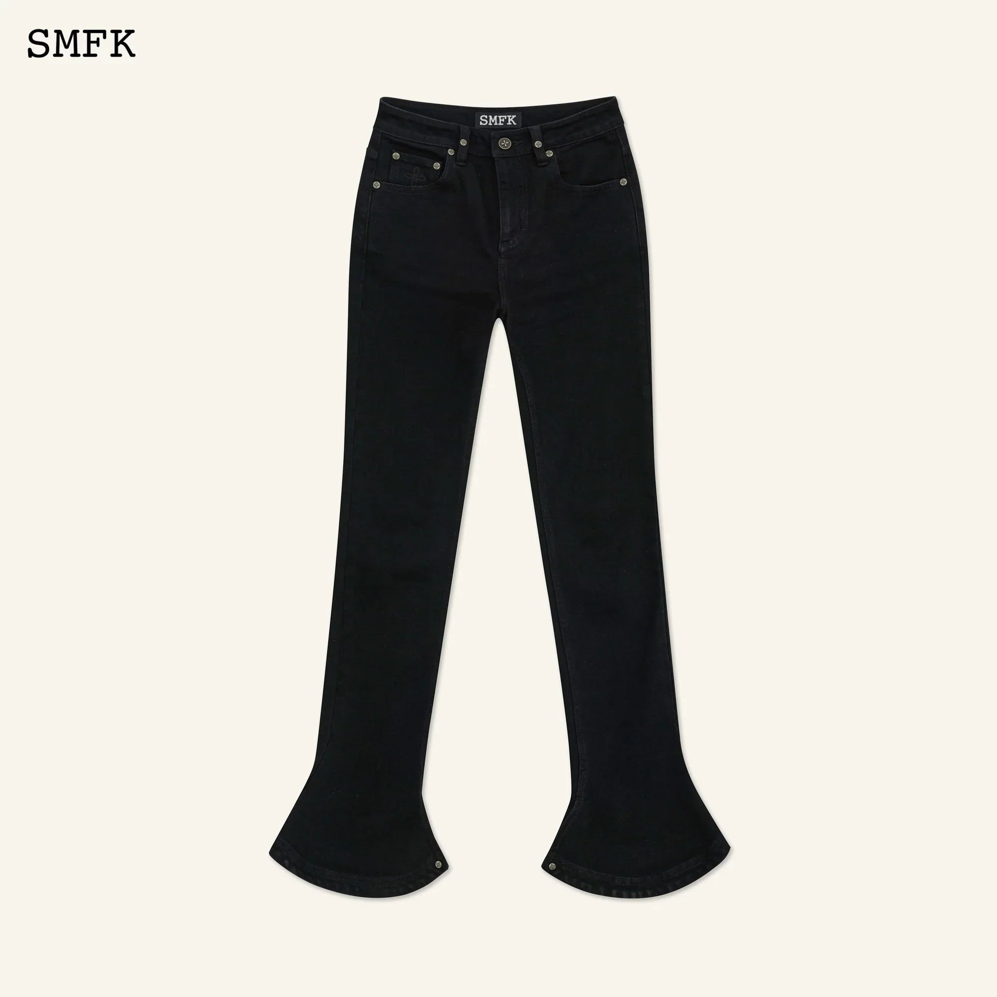SMFK COMPASS CLASSIC HORSESHOE FLARED JEANS BLACK