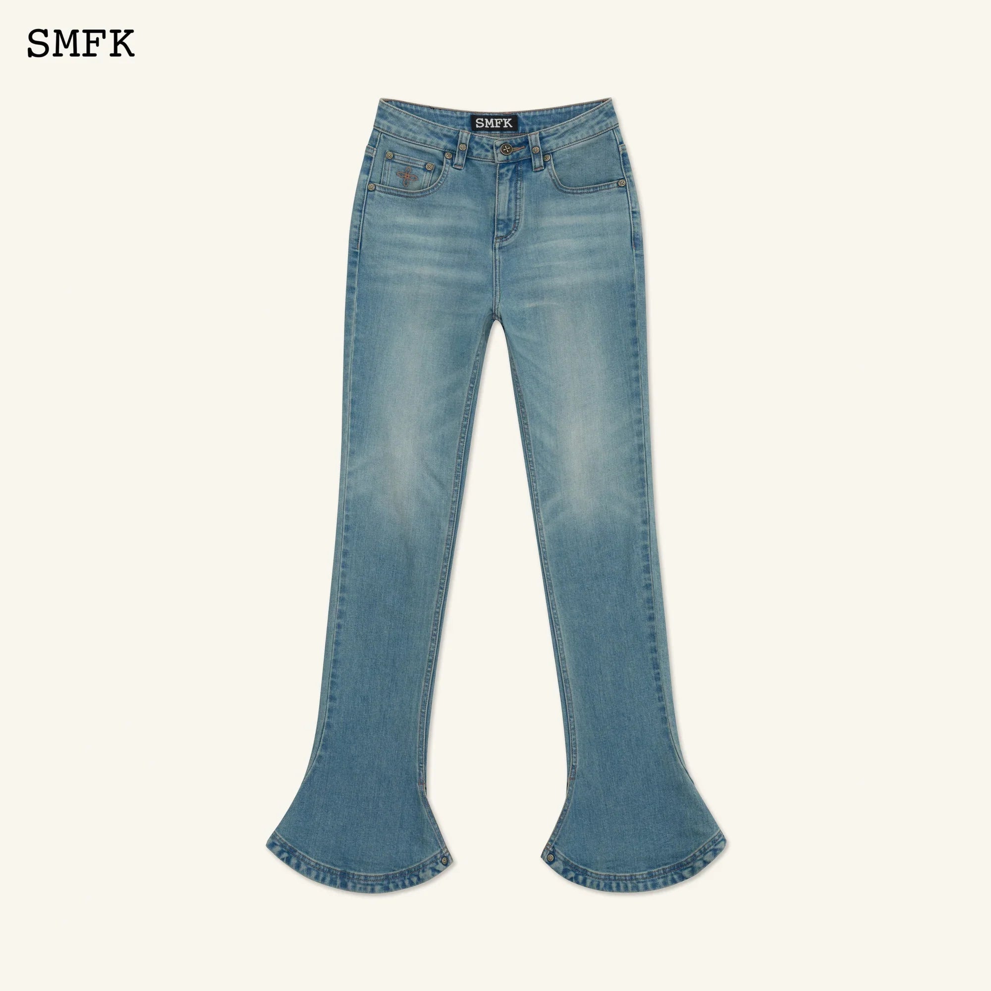 COMPASS CLASSIC HORSESHOE FLARED JEANS BLUE