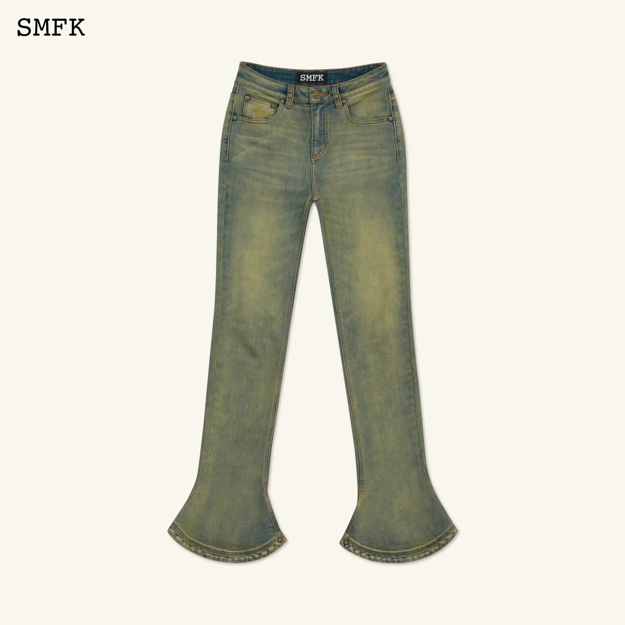 COMPASS CLASSIC HORSESHOE FLARED JEANS CHEESE