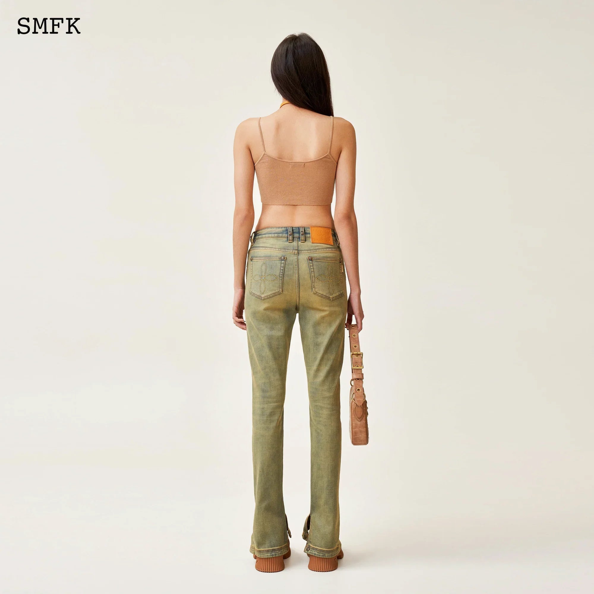 COMPASS CLASSIC HORSESHOE FLARED JEANS CHEESE