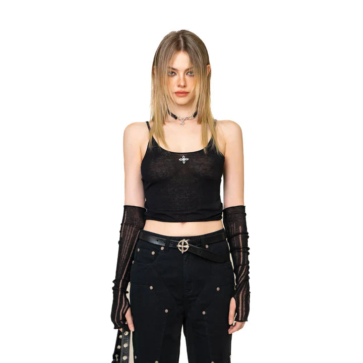 CROSS PATTERN CLASSIC WOOL KNITTED SUSPENDERS