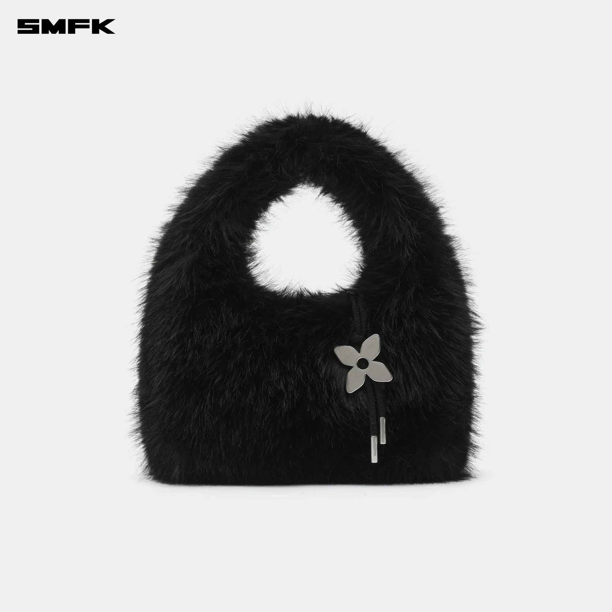 SMFK COMPASS COBBLE SMALL BAG IN BLACK