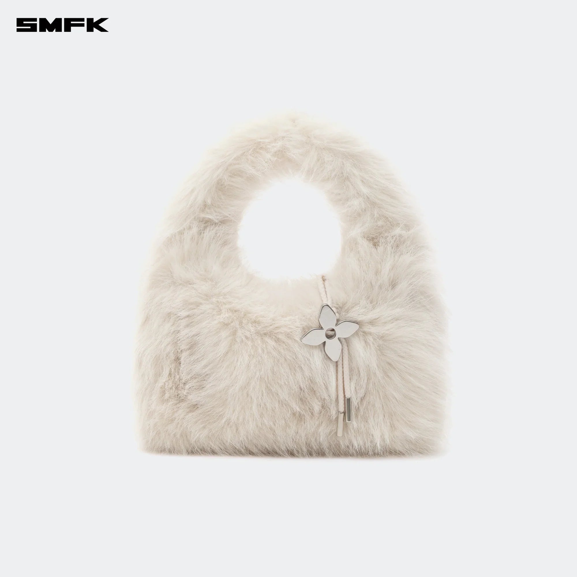 SMFK COMPASS COBBLE SMALL BAG IN CREAM