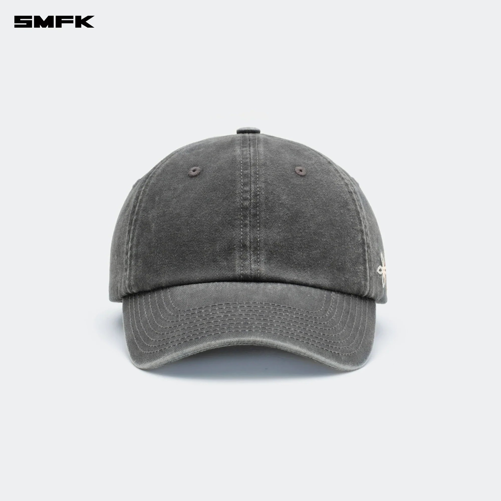 SMFK COMPASS CROSS CHAIN BADGE BASEBALL CAP STORM GRAY