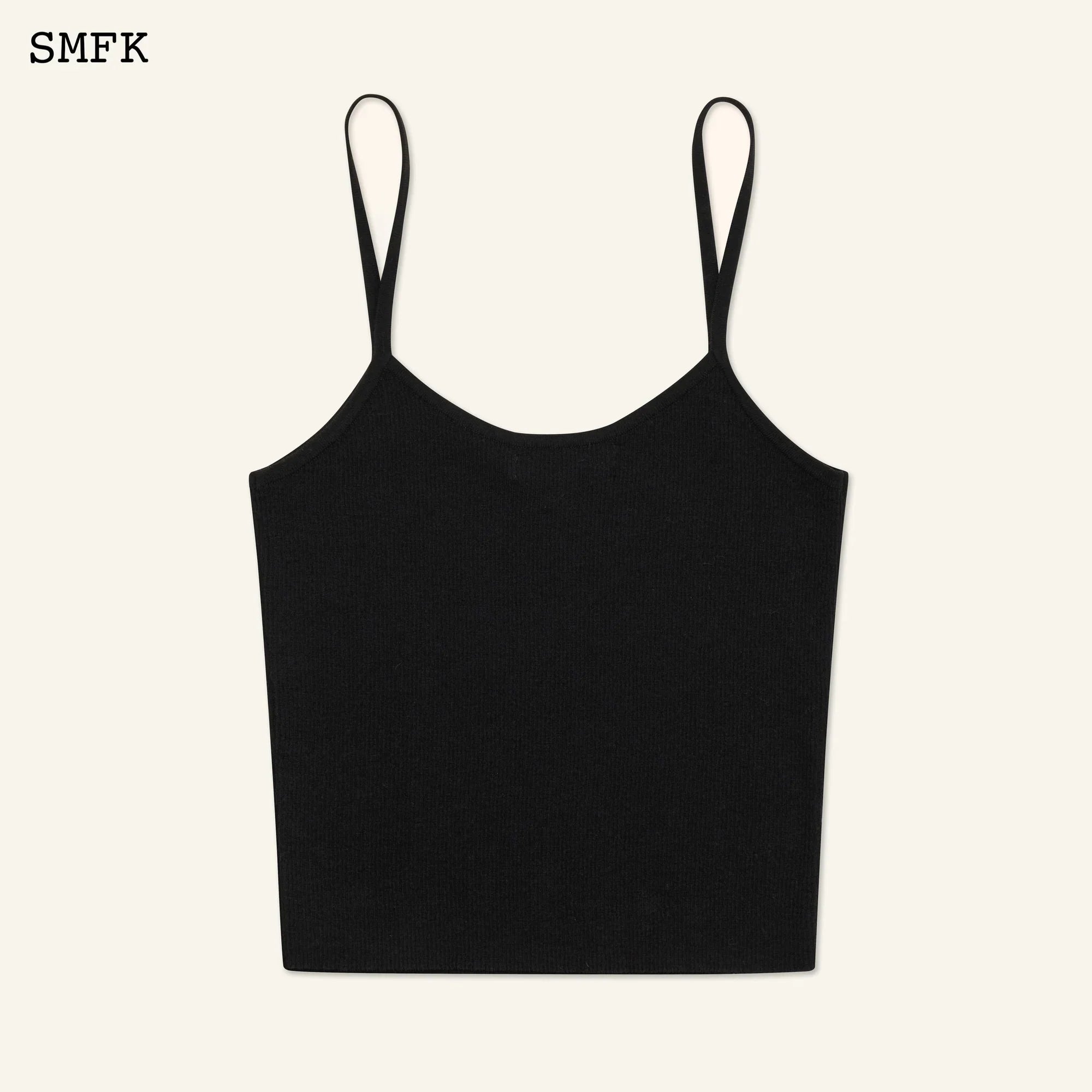 COMPASS CROSS CLASSIC KNITTED VEST TOP BLACK
