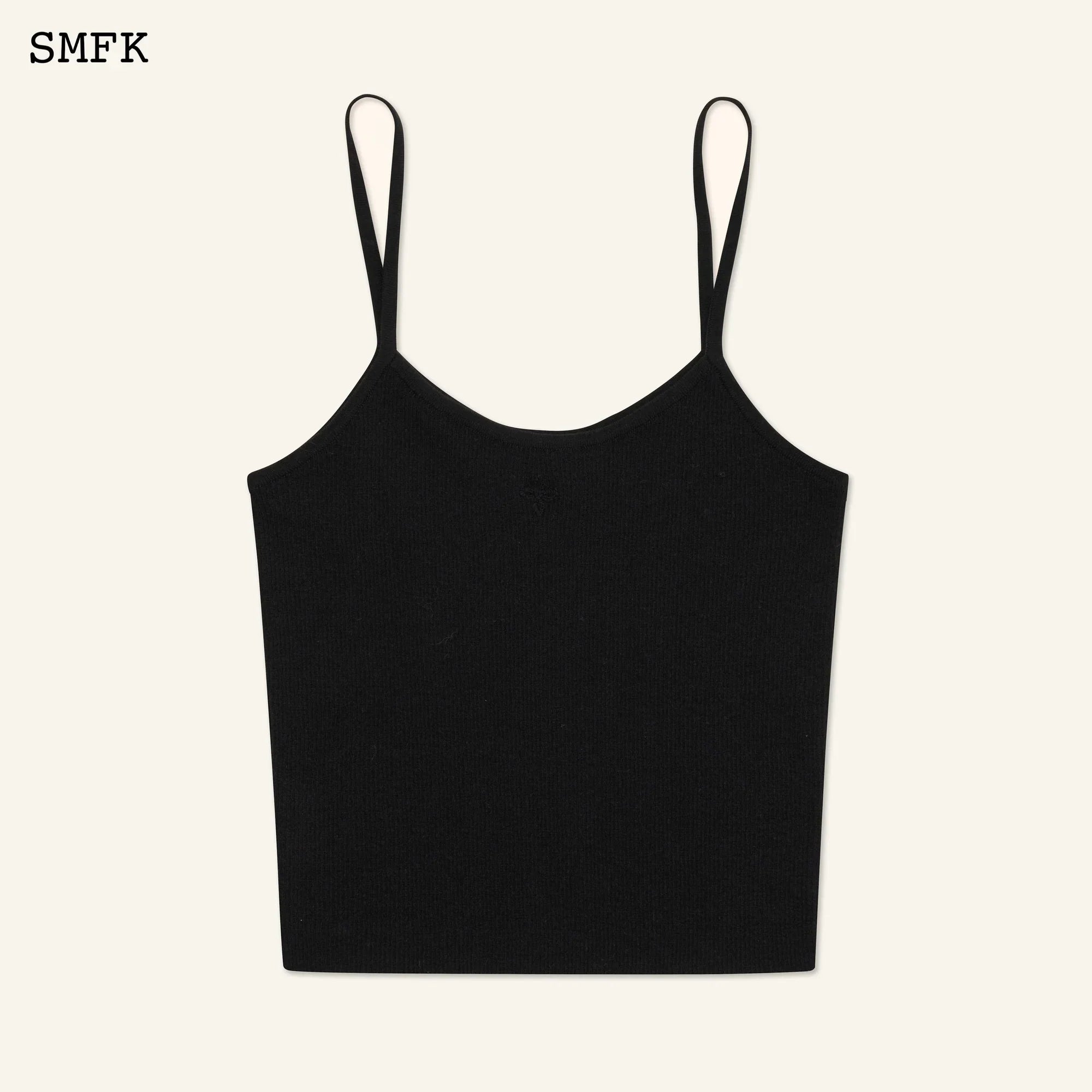 COMPASS CROSS CLASSIC KNITTED VEST TOP BLACK