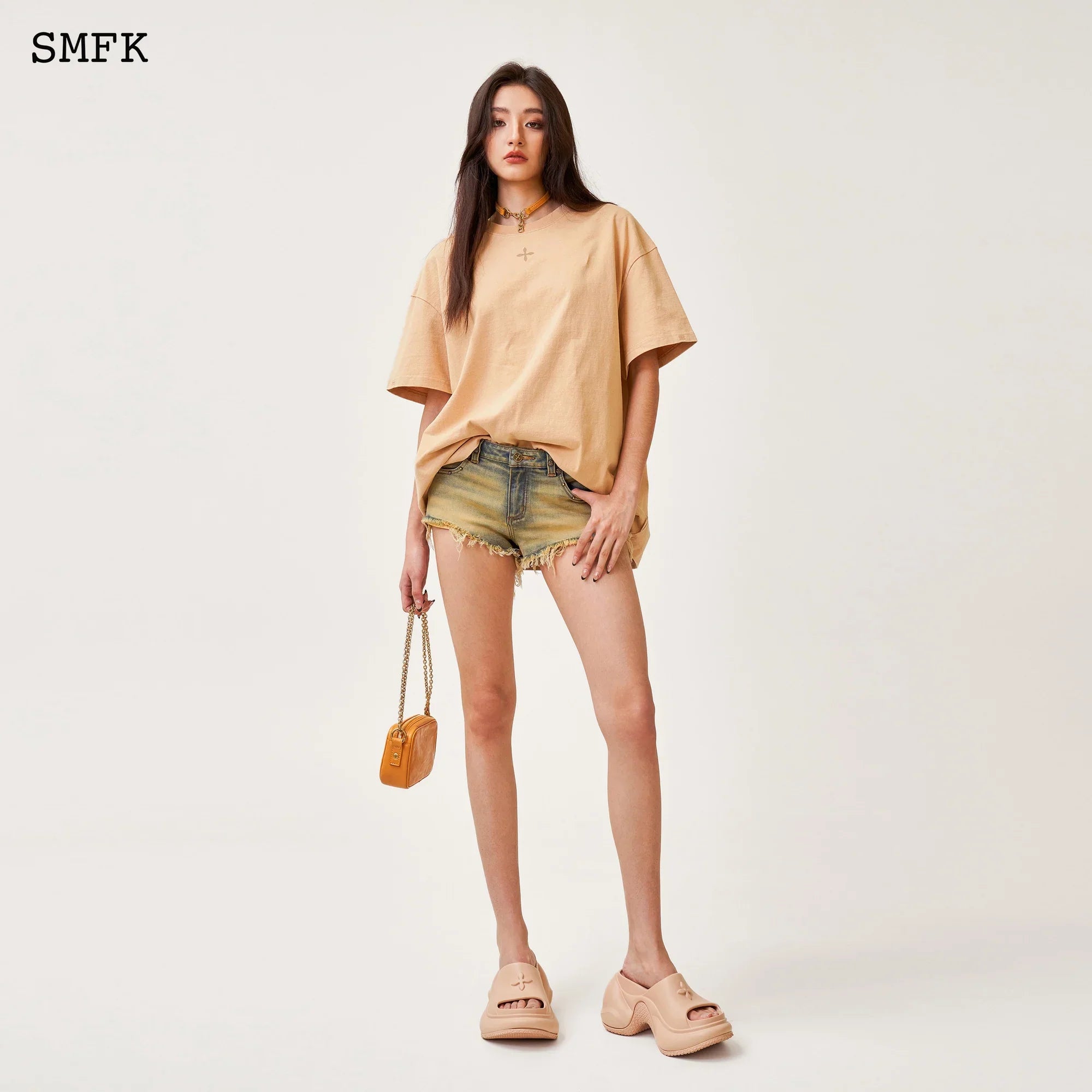 COMPASS CROSS CLASSIC OVERSIZED TEE IN DESERT