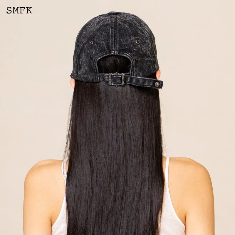 SMFK COMPASS CROSS DENIM BASEBALL CAP