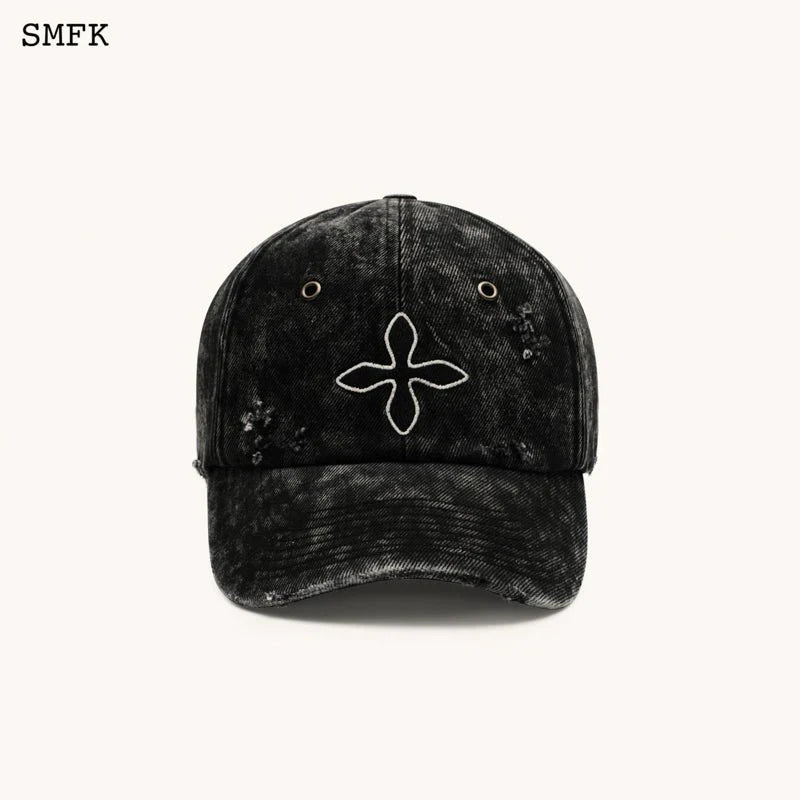 SMFK COMPASS CROSS DENIM BASEBALL CAP