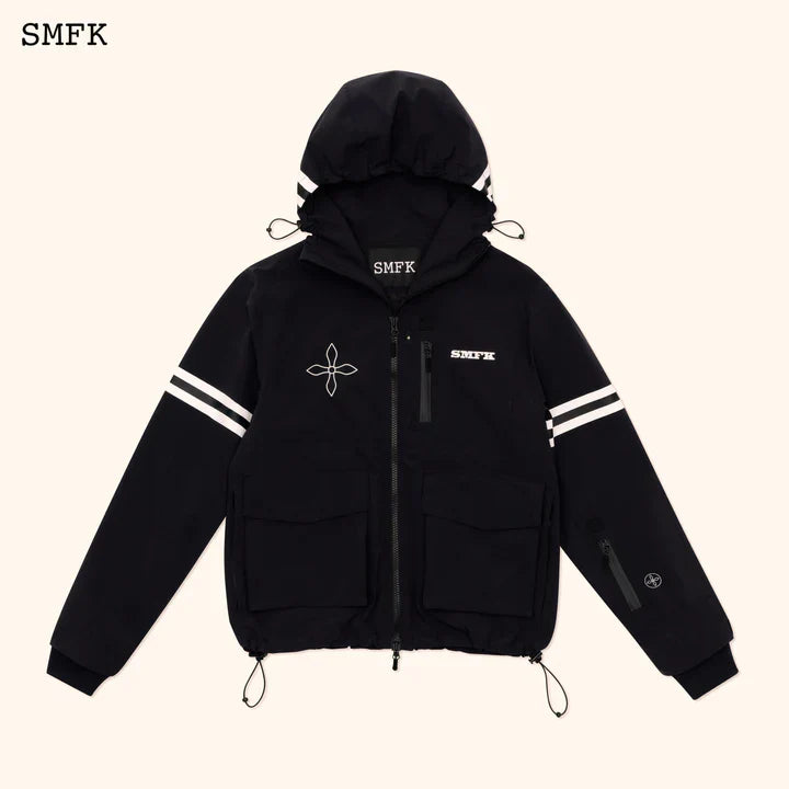 SMFK COMPASS CROSS DNA SKI SNOW JACKET IN BLACK WSG01B