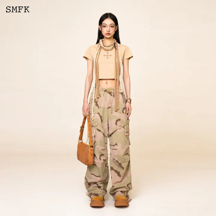 COMPASS CROSS SLIM-FIT TEE IN WHEAT DT001F