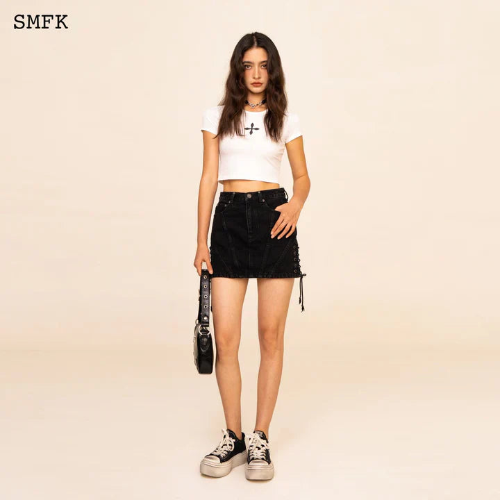 COMPASS CROSS SPORT TIGHTS TEE IN WHITE UT001W1