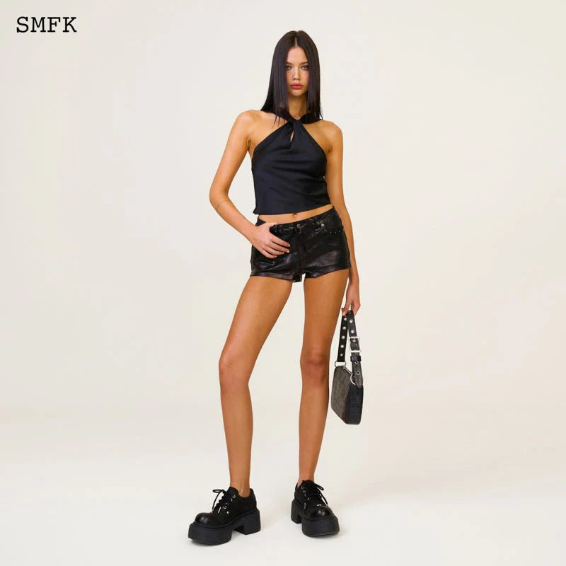 Compass Dragon Traditional Silk Sling Top Black