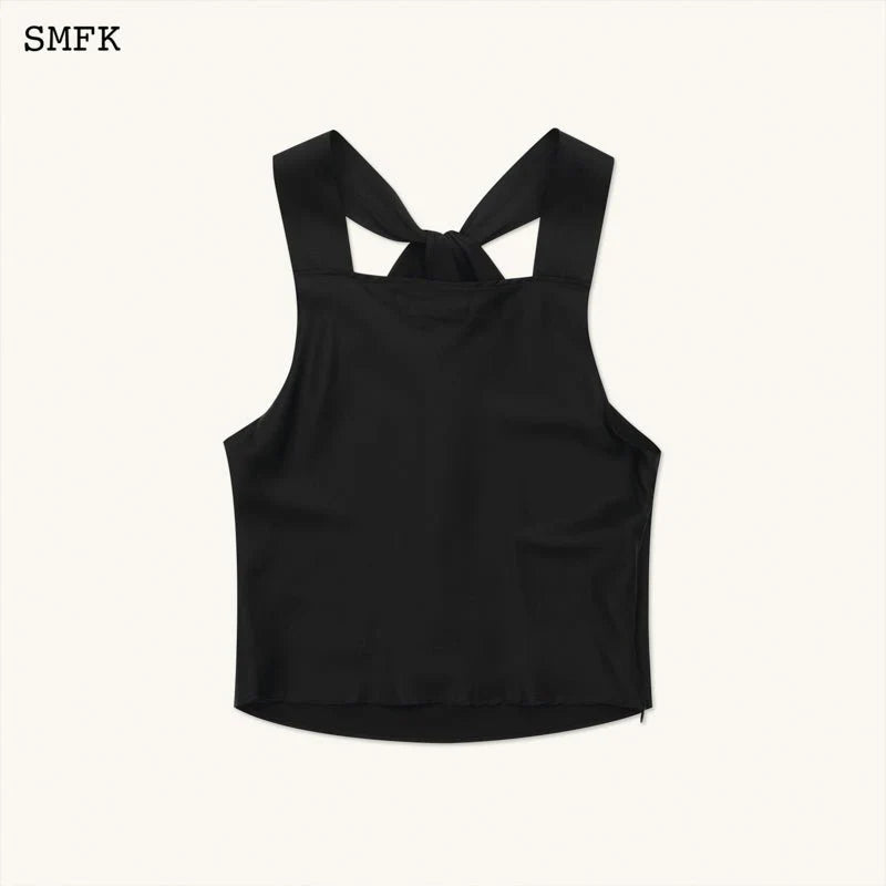 COMPASS DRAGON TRADITIONAL SILK SLING TOP BLACK