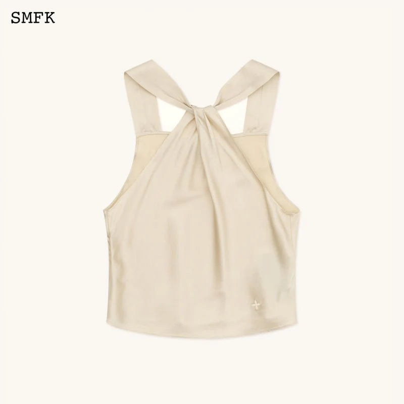 Compass Dragon Traditional Silk Sling Top White