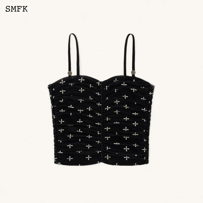 COMPASS GARDEN SARO VEST TOP BLACK