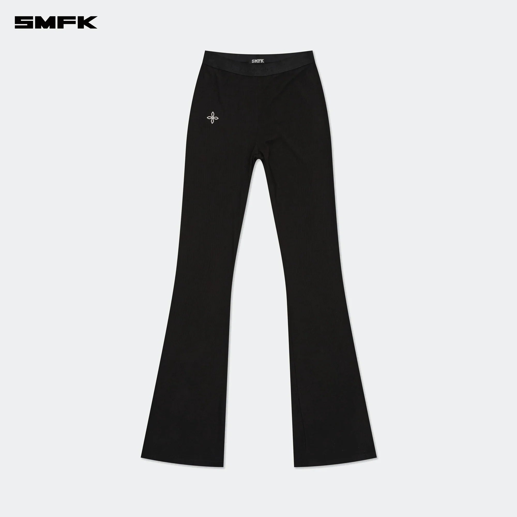 COMPASS HUG HIGH-WAISTED SPORTS FLARED PANTS BLACK