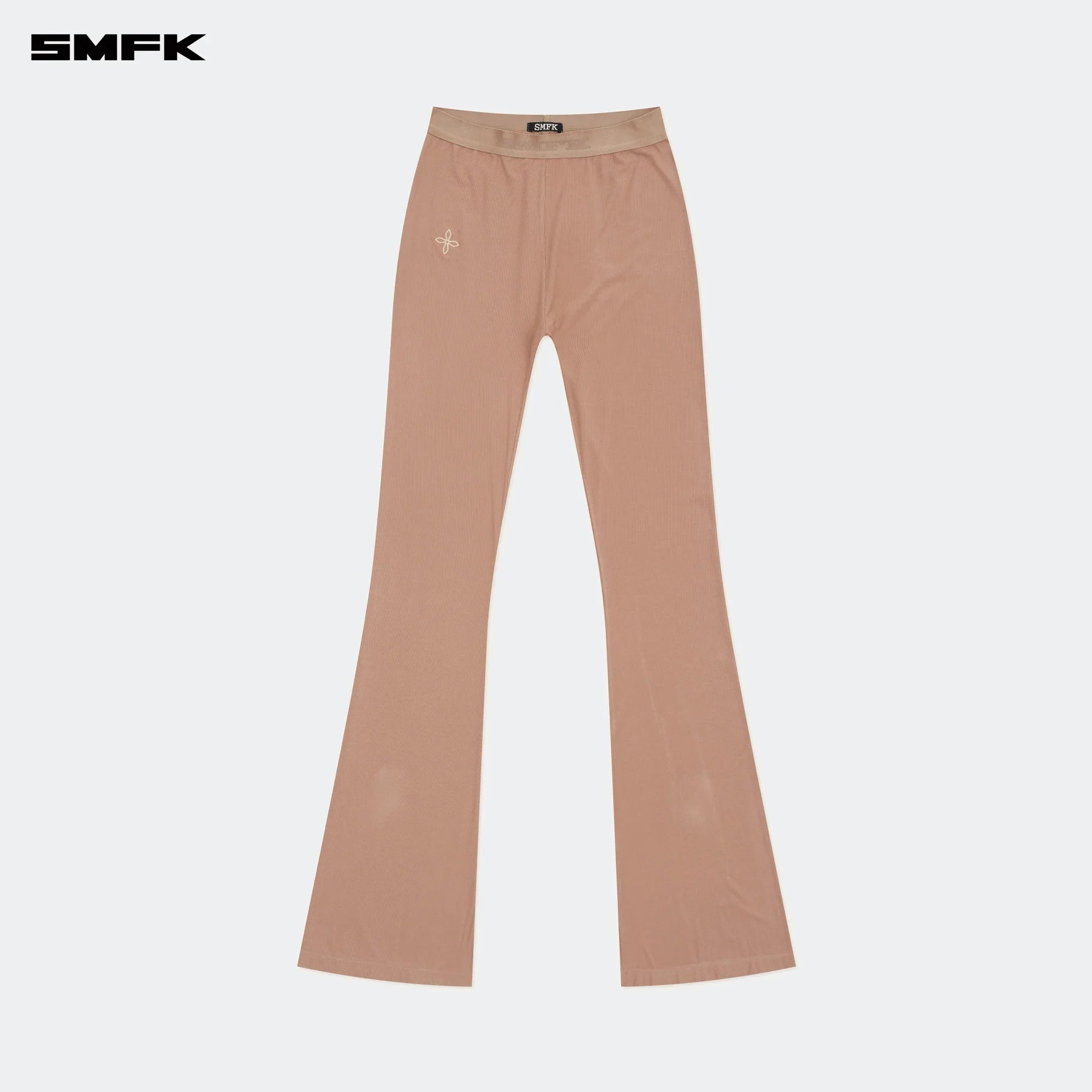 COMPASS HUG HIGH-WAISTED SPORTS FLARED PANTS NUDE
