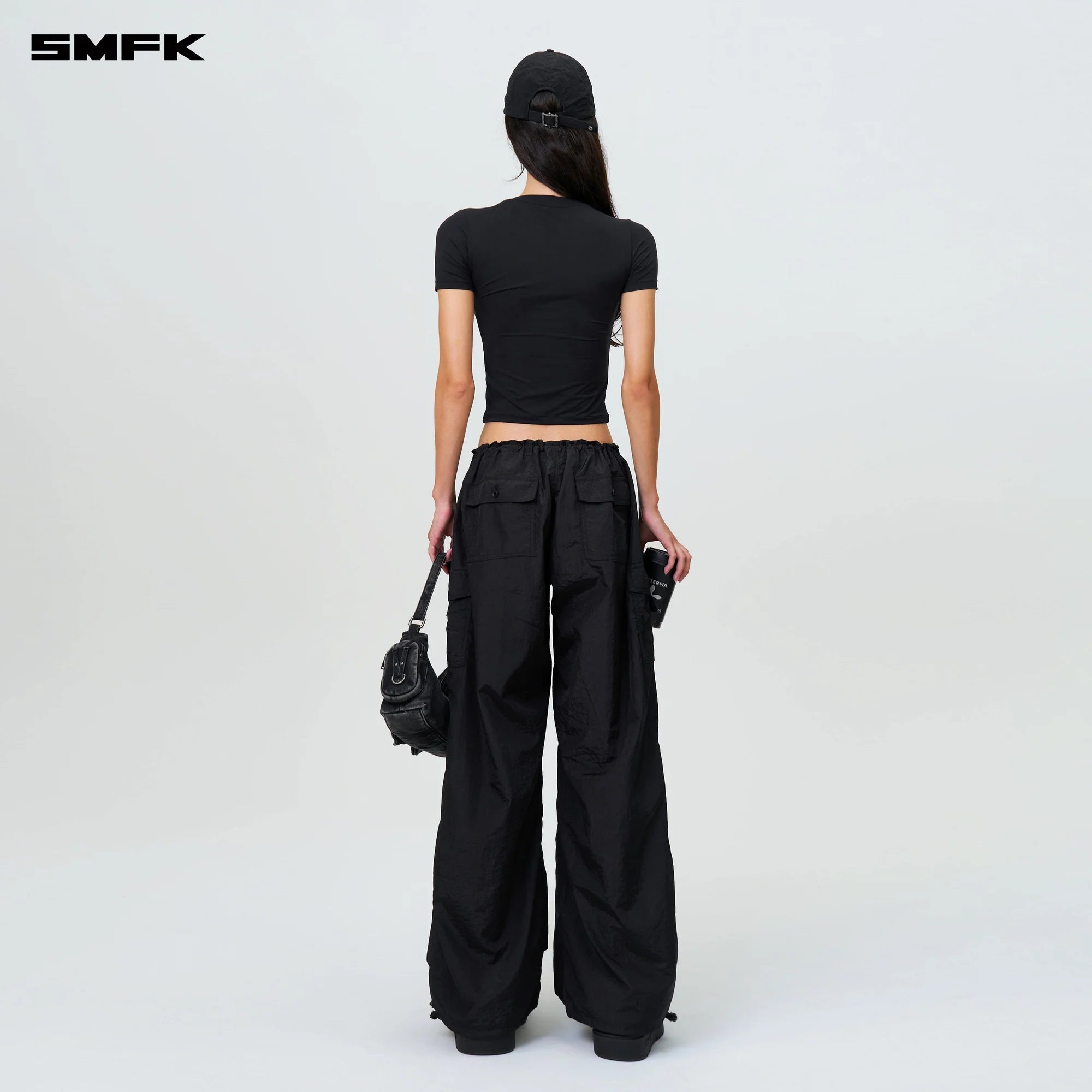 SMFK COMPASS HUG SKIN-TIGHT FITTING TEE BLACK