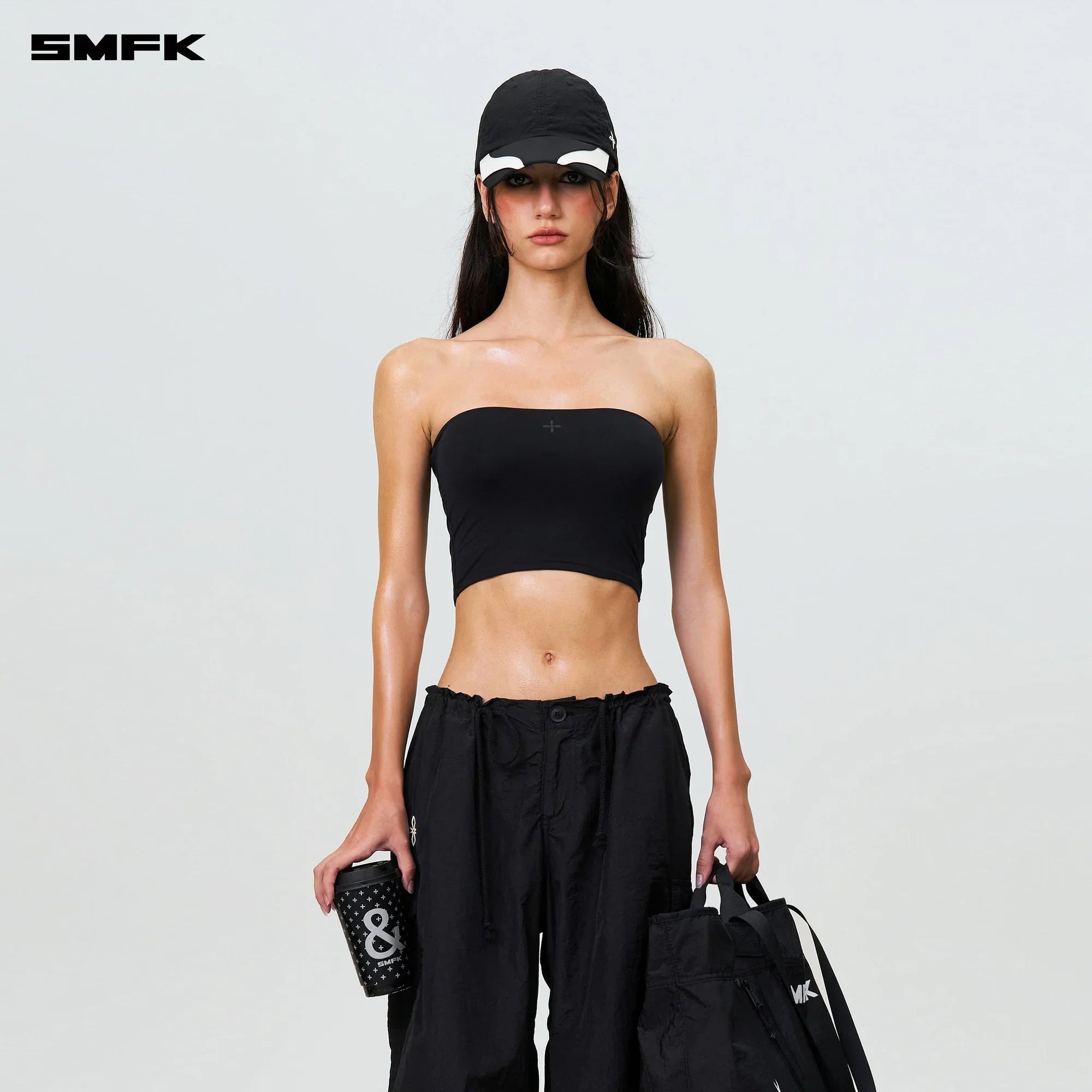 COMPASS HUG SKIN TUBE TOP BLACK