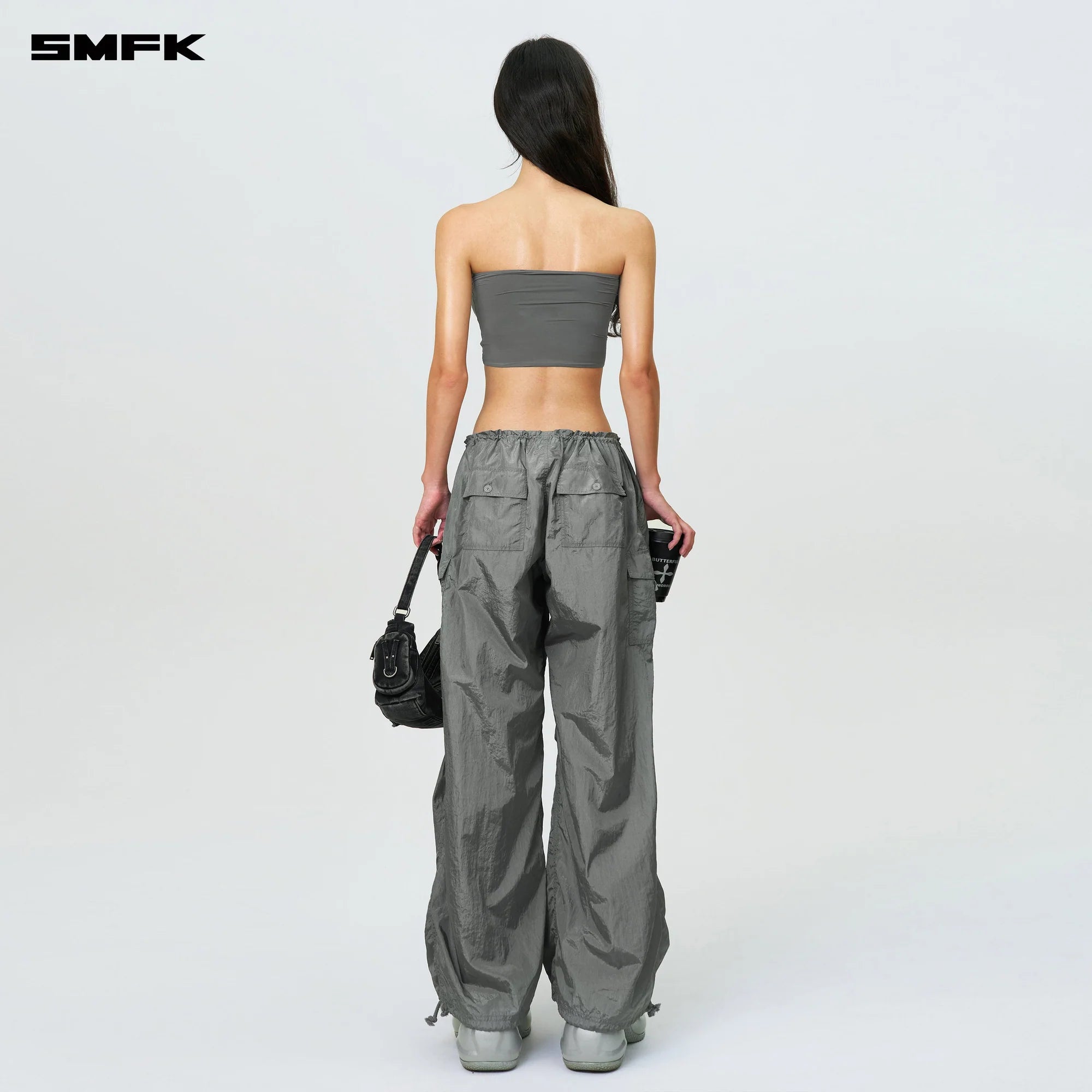 COMPASS HUG SKIN TUBE TOP DARK GRAY