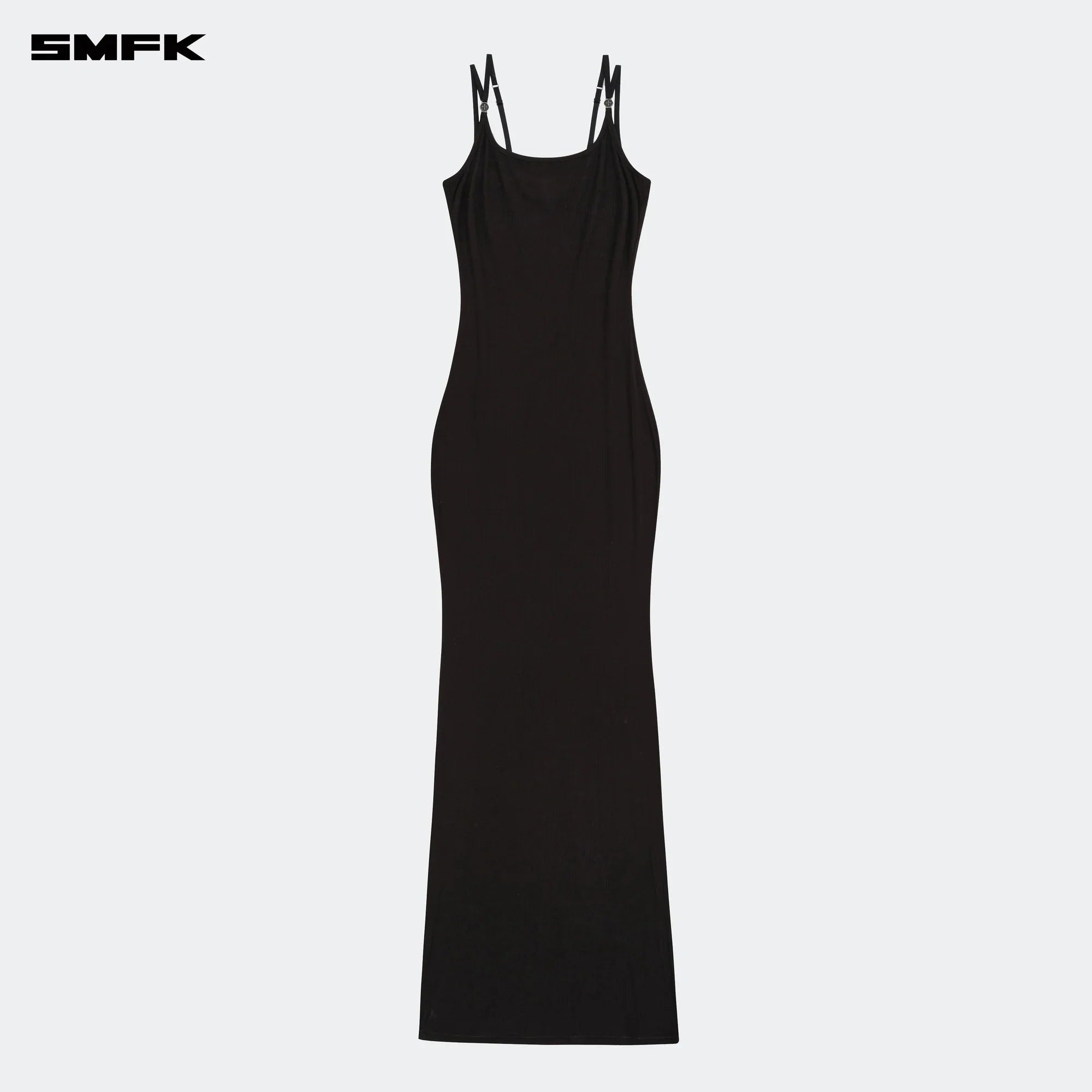 COMPASS HUG SLIM FIT LONG DRESS BLACK
