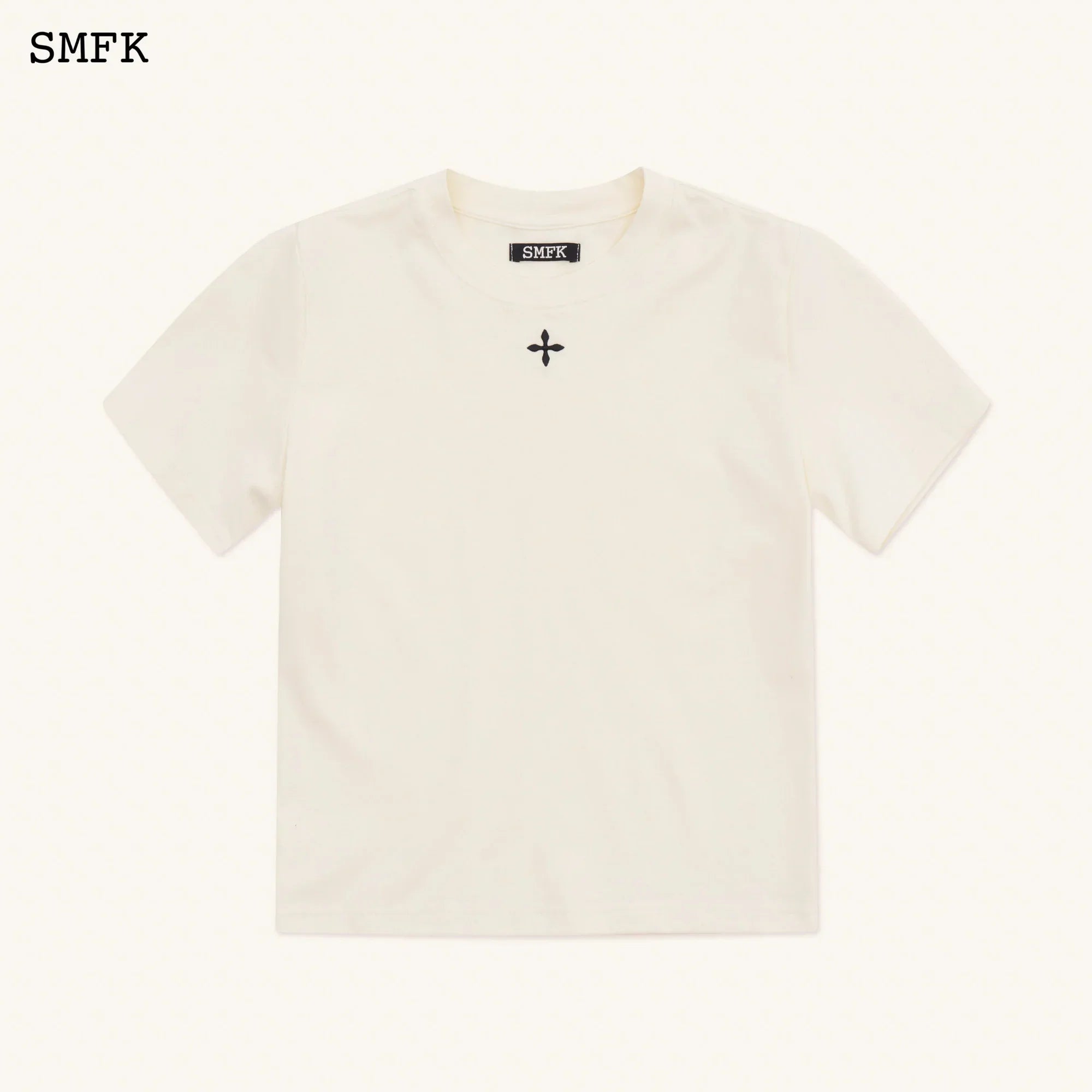 COMPASS HUG SLIM-FIT TEE IN WHITE