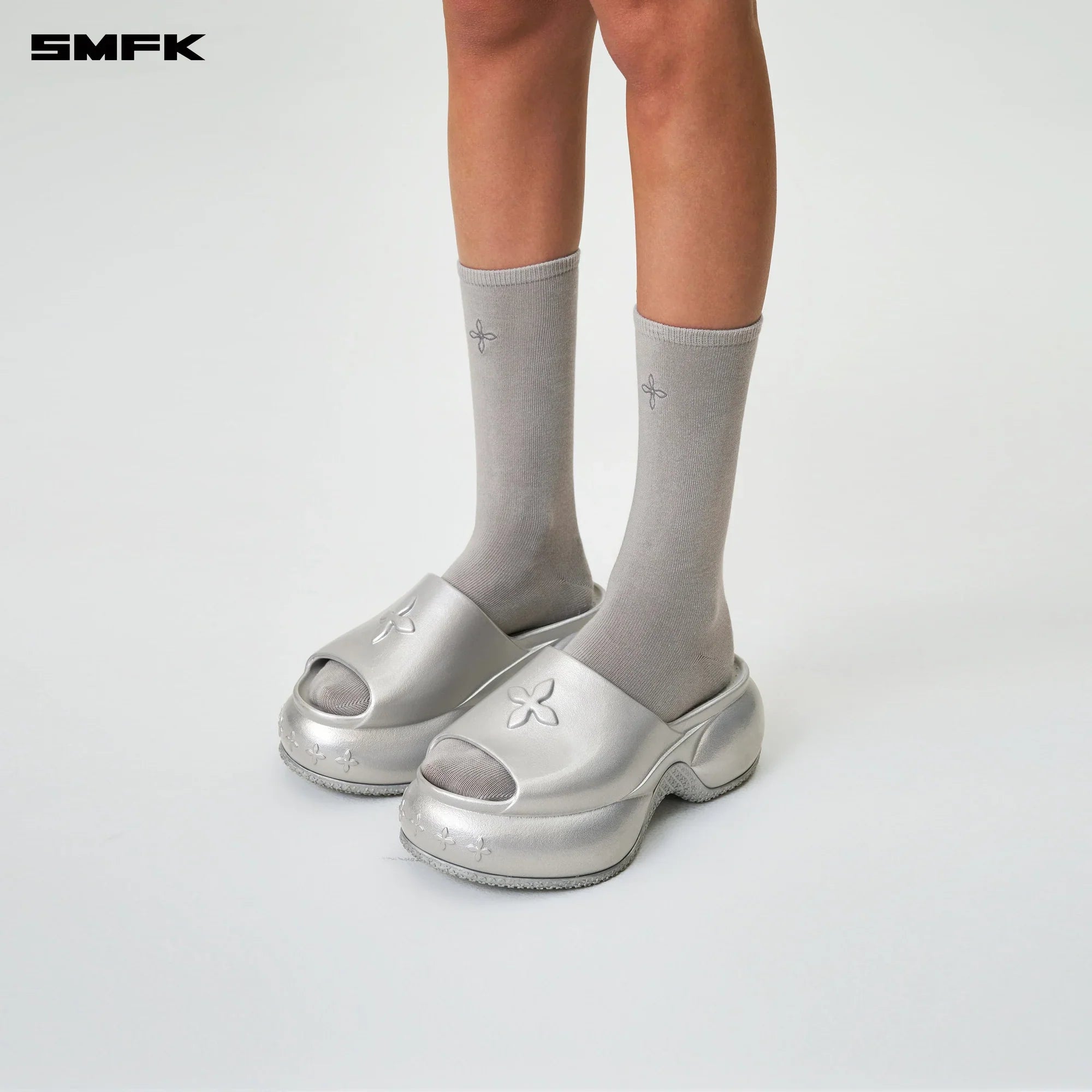 COMPASS HUG SPORTS SHORT SOCKS GRAY (2 PAIRS)