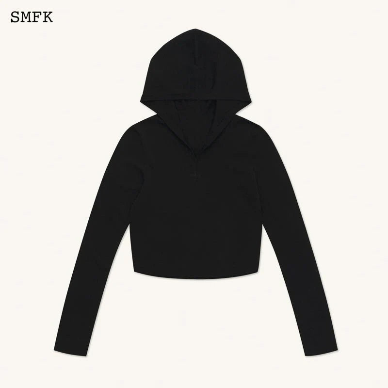 SMFK COMPASS HUG SUN-PROOF KNITTED JACKET BLACK