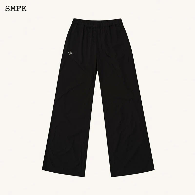 COMPASS HUG SUN-PROOF SUPER LIGHT FLARED PANTS BLACK