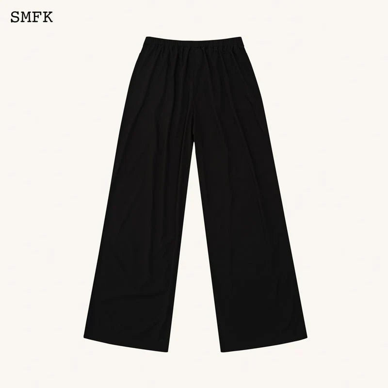 COMPASS HUG SUN-PROOF SUPER LIGHT FLARED PANTS BLACK