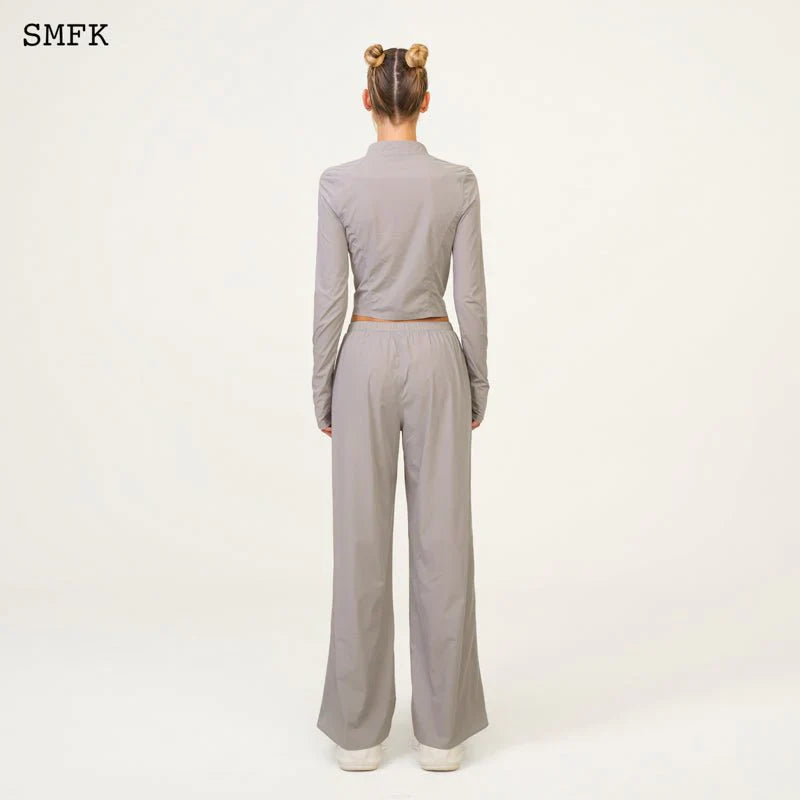 SMFK COMPASS HUG SUN-PROOF SUPER LIGHT FLARED PANTS GREY