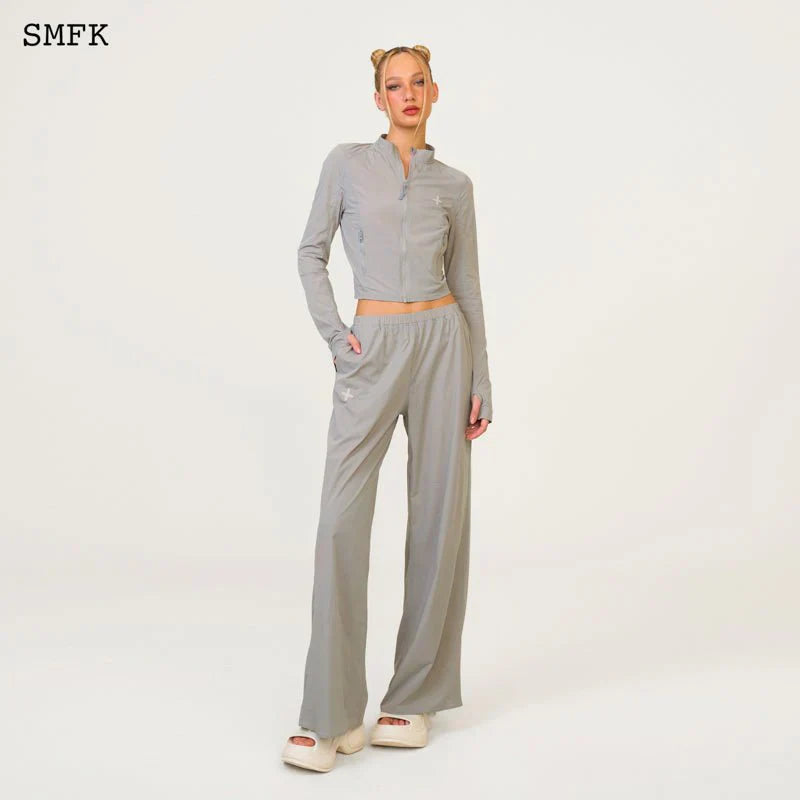 SMFK COMPASS HUG SUN-PROOF SUPER LIGHT FLARED PANTS GREY