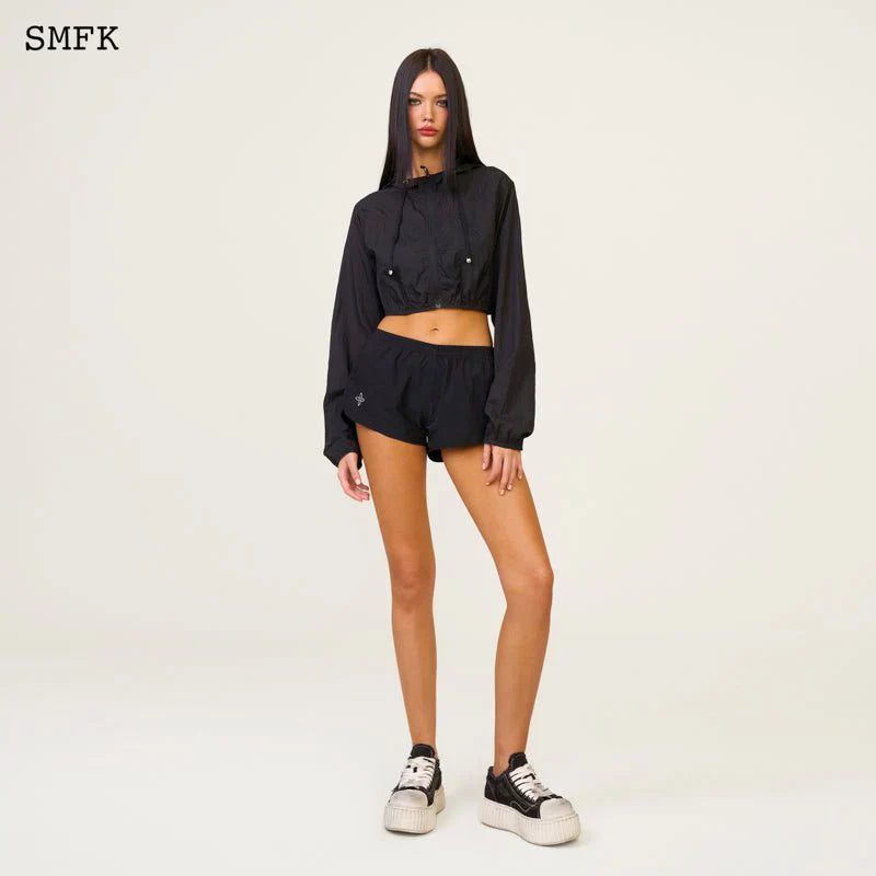 SMFK COMPASS HUG SUN-PROOF SUPER LIGHT SHORT JACKET BLACK